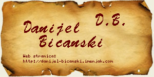 Danijel Bičanski vizit kartica